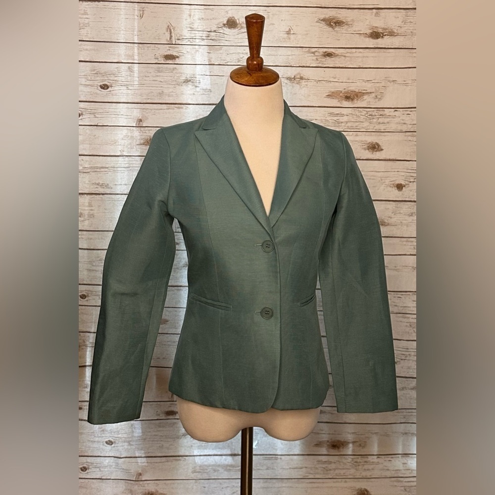 Talbots linen single-breasted blazer